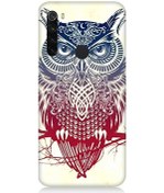 Resim Xiaomi Redmi Note 8 Uyumlu Silikon Kılıf Mistik Tribal Baykuş 