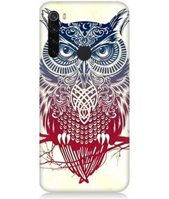 Resim Xiaomi Redmi Note 8 Uyumlu Silikon Kılıf Mistik Tribal Baykuş 