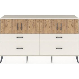 Resim Arges Konsol 2 Raflı 4 Çekmeceli 4 Kapaklı 176x30x99 Aytaşı-çam/a Aytaşı-çam/aytaşı 