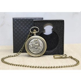 Resim Özel Kutulu Tren Temalı Köstekli Saat Alk4670 