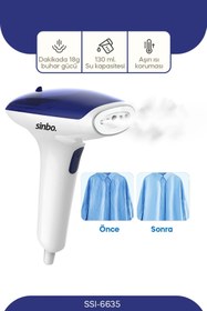 Resim Sinbo Portatif Buharlı Kırışık Giderici Dikey Ütü SSI-6636 