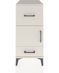 Resim Kronos Komodin Tek Raflı 2 Çekmeceli Tek Kapaklı 44x59x96 Aytaşı-aytaşı Aytası 