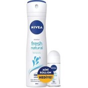 Resim Nivea Fresh Natural Kadın Deodorant ve Roll-on Set 150x25ml 