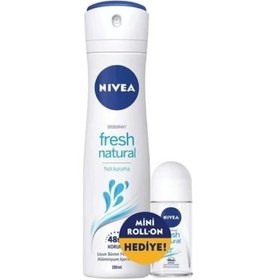 Resim Nivea Fresh Natural Kadın Deodorant ve Roll-on Set 150x25ml 