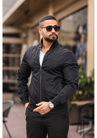 Resim Erkek Bomber Ceket Siyah Bndkk 