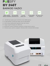Resim Possify By246T Usb-Bluetooth Termal Barkod Yazıcı 