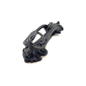 Resim Marsilyan Antika Tarz Dekoratif Pirinç Doğa Kapı Tokmağı, Taktak - 205X73 Mm, Oksit 