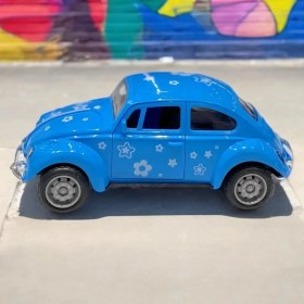 Resim Sürtmeli Desenli Kaplumbağa Araba Vosvos Araba 12 cm Mavi 