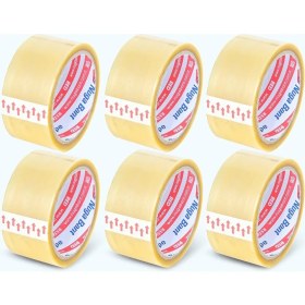 Resim 45 mm x 40 mt Şeffaf Koli Bandı Hotmelt Red 6 Adet 