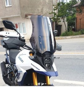Resim Motocam Suzuki V-strom 800 De Ön Cam 2023-2026 Model 50cm Siyah Renkli 4mm 