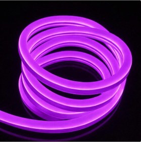 Resim Neon Şerit Led 220 Volt Esnek Silikonlu Aydınlatma + Fiş Dahil 9mt-mor 