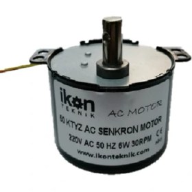 Resim İkon Teknik İKON TEKNİK AC SENKRON MOTOR 50 KTYZ 6 Watt 30 RPM 220 Volt KULUÇKA ÇEVİRME - VİYOL MOTORU 
