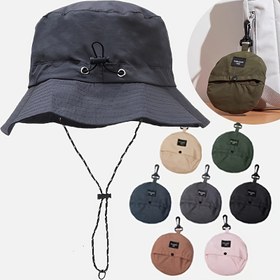 Resim Katlanabilir Hızlı Kuruma Şapkası - Ayarlanabilir Kayış ve Çıkarılabilir Saklama Kesesi ile %100 Polyester, Çok Renk Seçenekleri, Outdoor, Seyahat, Günlük Kullanım, Katlanır Başlık, Dayanıklı Poliester 