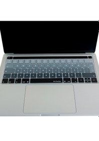 Resim Apple Uyumlu MacBook Pro Klavye Koruyucu Türkçe Q 13inç A1706 A1989 A2159-15inç A1707 A1990 İle Ombre Siyah Gri 