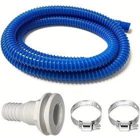 Resim Willowhaven Mavi H12v-1100gp 1-1/4 Inç Sintine Pompası Tahliye Hortumu 2 Kelepçe 