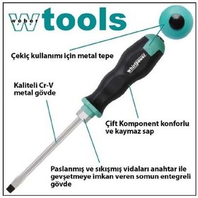 Resim Weber Tools Düz Uçlu Tornavida 80 x 175 MM Somunlu Gövde ve 