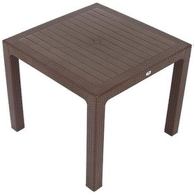 Resim Luna 90x90 Elit Rattan Masa Kahverengi 