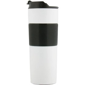 Resim S-Link French Press, Paslanmaz Çelik Termos Kupa Bardak 500 ml Beyaz 