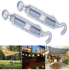 Resim BarkoFix 2 Adet Çektirme 5 mm Çelik Halat Gerdirme Çelik Kanca Gergi Demiri Yük Halat Gerdirme Gerdirme Kanca 