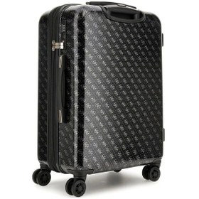 Resim Guess Siyah Jesco 22 In Orta Boy 4g Logolu Valiz Antrasit 