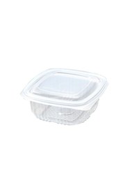 Resim Merpak Ambalaj Plastik Sızdırmaz Kap 250 gr 50'li Plastik Kapaklı Kase Sızdırmaz Kap Şeffaf Kullan At Kase 