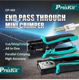 Resim Proskit Cp-342 Ez-rj45/rj11/rj12 Cat5 Cat6 Konnektör Sıkma Pensesi 
