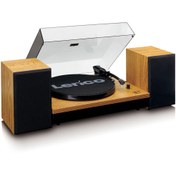 Resim Lenco LS-300 Ahşap Harici Hoparlörlü Bluetooth Pikap 