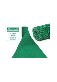 Resim 100x1300cm Yeşil Kıvırcık Paspas-halı Kaymaz Yolluk Lidya 14mm Yeşil 