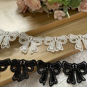 Resim Kesilebilir Nakışlı Şık Dantel Kumaş Kurdele Aksesuarları - Sevimli Kesme İpliği 