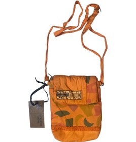 Resim Vintage Renkli Etnik Salaş Tek Bölmeli Günlük Kadın Kol Omuz Çapraz Telefon Çantası 14 Cm X 17 Cm Turuncu - Kırmızı 