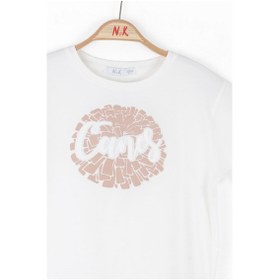 Resim Nk Kids Cannes Kız Çocuk T-shirt 38382 Ekru 