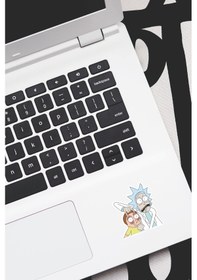 Resim Rick And Morty Tasarımlı Laptop Notebook Tablet Telefon Sticker Set 15 