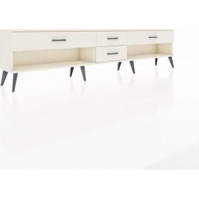 Resim Arges Tv Ünitesi 4 Çekmeceli 220x30x51 Aytaşı-antrasit/aytaşı Antrasıt/aytası - Aytası 