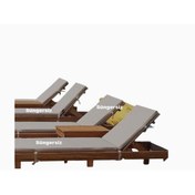 Resim Süngersiz Kınalıada Şezlong Minderi Kıllıfı Fermuarlı 180 x 55 x 5 CM 4 Adet 