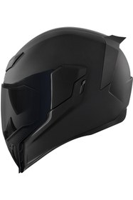 Resim Icon Airflite Dark Kapalı Motosiklet Kaskı Mat Siyah 