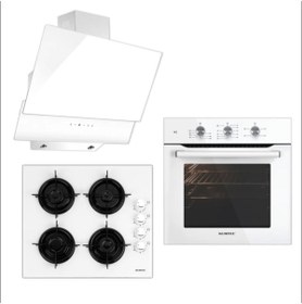 Resim KUMTEL Kristal Beyaz Ankastre Set 