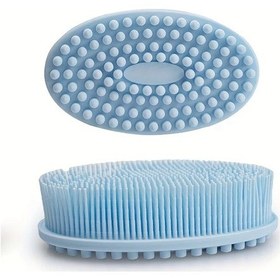 Resim Fochsia Hassas Cilt Peeling Vücut Ovma Jeli - Kolay Durulanır, Nemlendirir, Açık Mavi 