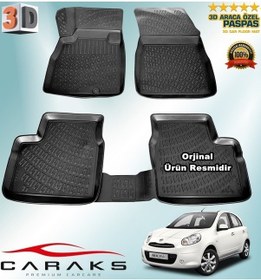 Resim Micra 3D Paspas Havuzlu 2011 - 2016 Arası Siyah N11.1306 
