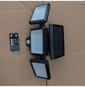 Resim Challenger 1 Adet 210 Led 1000lm Güneş Enerjili Hareket Sensörlü 3 Başlıklı Ip65 Su Geçirmez Dış Mekan Güvenlik Işığı Uzaktan Kumandalı 