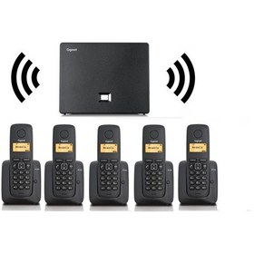 Resim Gigaset 5 Dahili Dect Telsiz Kablosuz Telefon Santrali Beyaz 