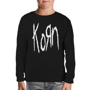 Resim Korn - Logo Siyah Çocuk Sweatshirt 