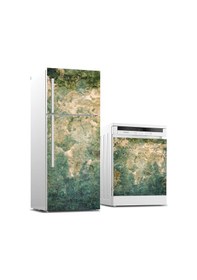 Resim Buzdolabı Ve Bulaşık Makinası Beyaz Eşya Sticker Kaplama Taş Duvar 