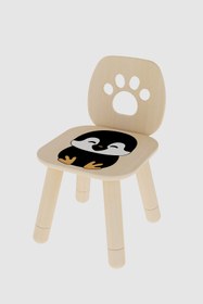 Resim Kaju Kids Çocuk Sandalyesi - Lisanslı Ürün - Doğal Ahşap - 3/4 Yaş 