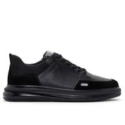 Resim Derimod Erkek Siyah Bağcıklı Deri Sneaker 24SFD641914 