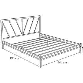 Resim Metalia Gm 227 Gözde Dublex Metal Karyola Siyah 140x190 