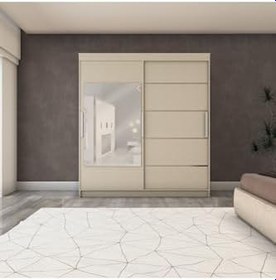 Resim Sürgülü Gardırop 200/210 Cm (KOTON VİZON) 
