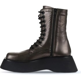Resim Bueno Shoes Gri Deri Kadın Dolgu Topuklu Bot 01WV5103 01WV5103 