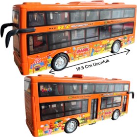Resim tmtoysandmore Otobüs Oyuncak Turist Otobüsü Işıklı Sesli 19.5 Cm Kapıları Açılır 