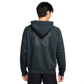 Resim Nike Dri-Fit Heritage Fleece Top Erkek Yeşil Antrenman Sweatshirt HV3785-390 