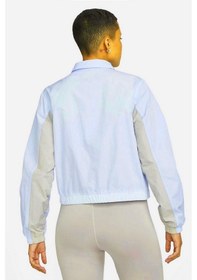 Resim Jordan Flight Woven Blue Jacket Loose Fit Bol Kesim Kısa Kadın Ceket Mavi Mavi 